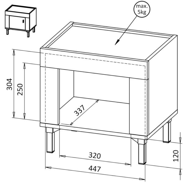 MOSSO 11kašmírový nočný stolík - Image 3