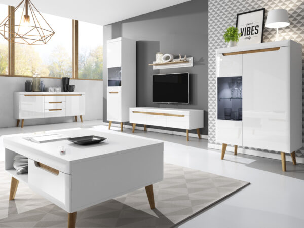 Stôl 140x80 NARDI 10 biela / dubová riviéra - Image 3