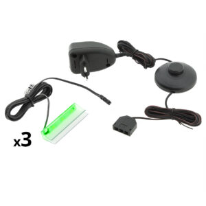 LED osvetlenie 3 police - zelené