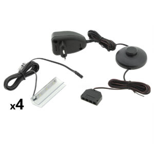 LED osvetlenie 4 police - biele