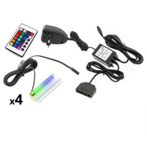 LED osvetlenie 4 police - RGB (výber farieb)