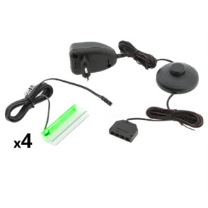 LED osvetlenie 4 police - zelené