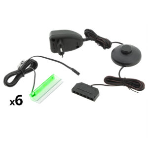 LED osvetlenie 6 políc - zelené
