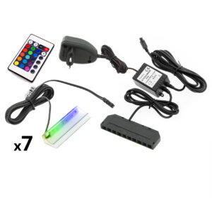 LED osvetlenie 7 políc - RGB (výber farieb)