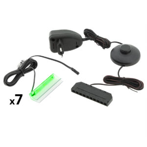 LED osvetlenie 7 políc - zelené