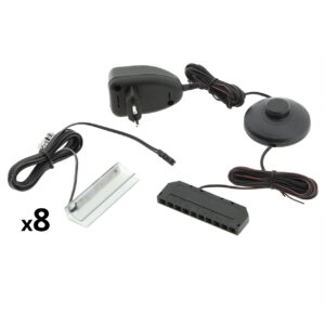 LED osvetlenie 8 políc - biele