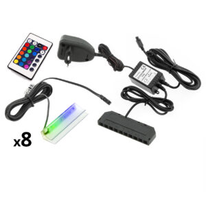 LED osvetlenie 8 políc - RGB (výber farieb)