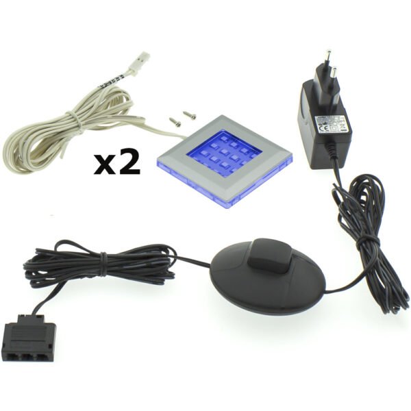 LED osvetlenie QUATRO 2P modré