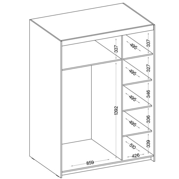ELENI 3D biela skriňa so zrkadlom - Image 4