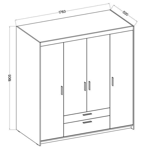 ELENI 4D2S biela skrinka - Image 4
