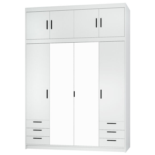 ELENI 4D6S biela zrkadlová skrinka - Image 4