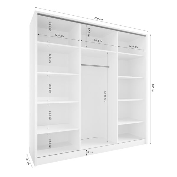 MERV K5 200 biela otvorená skrinka - Image 2