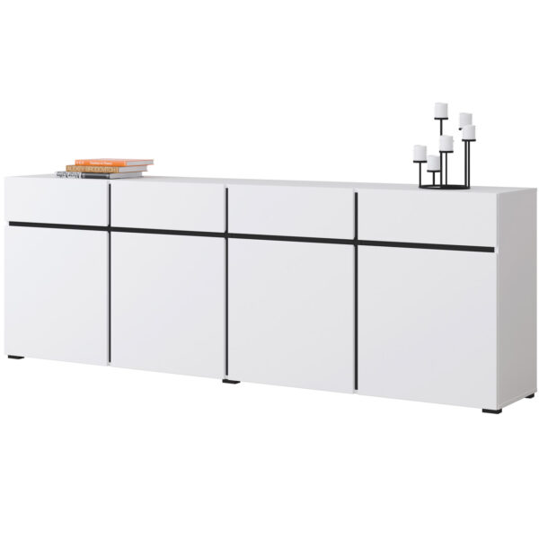 CROSI 25 biela / čierna komoda - Image 3