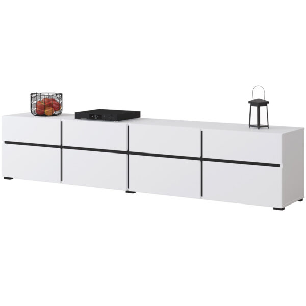 RTV komoda CROSI 40 biela / čierna - Image 3