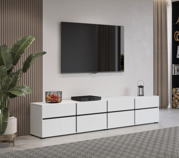 RTV komoda CROSI 40 biela / čierna - Image 7