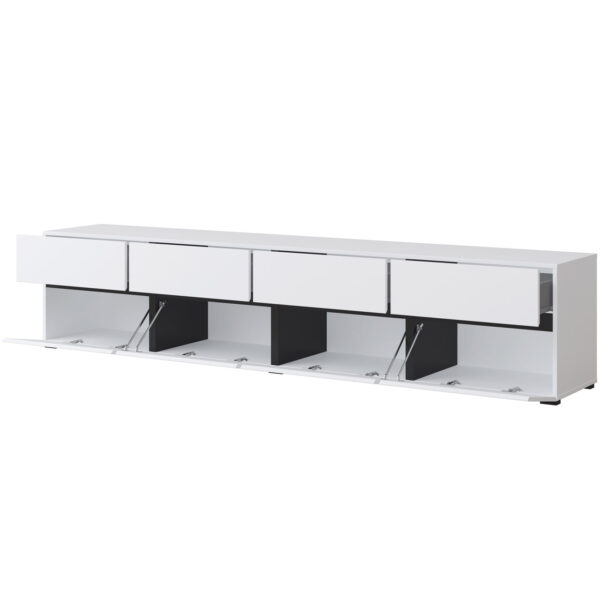 RTV komoda CROSI 40 biela / čierna - Image 4
