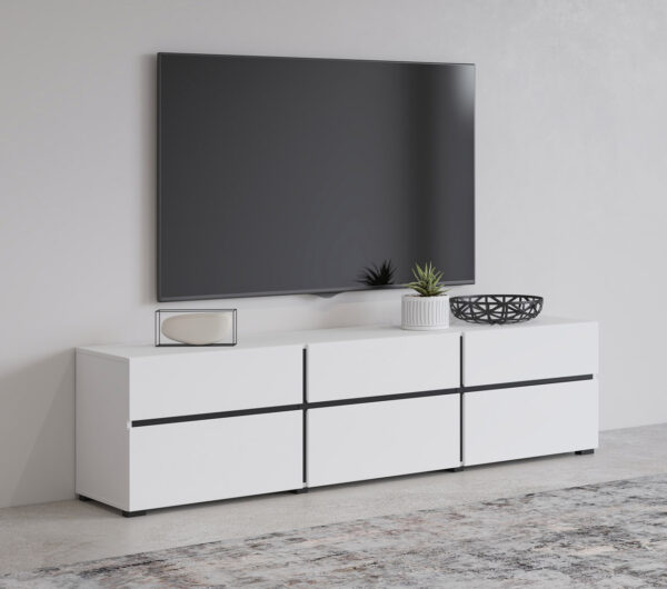 RTV komoda CROSI 41 biela / čierna - Image 6