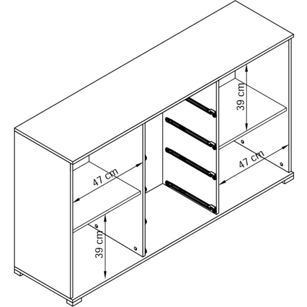 SIM 150 biela komoda - Image 3