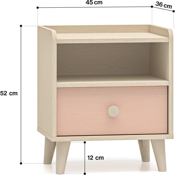 EVE 10 Desert Sand / Millenial Pink Nočný stolík - Image 4
