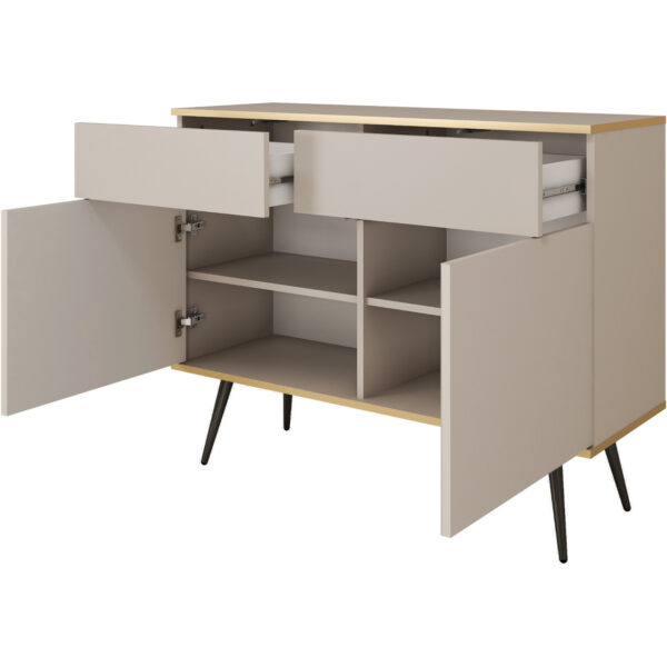 ARA KSZ107 komoda biela + čierna - Image 3