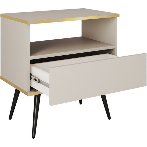 Nočný stolík ARA S54 biely + čierny - Image 3