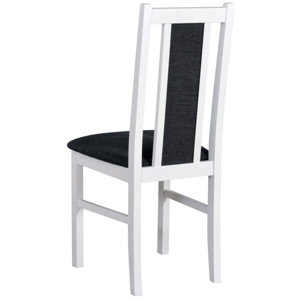 Biela stolička DK11 s tmavou látkou 8B - Image 2