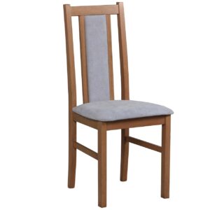 Čalouněná židle DK11 s šedou látkou 1B
