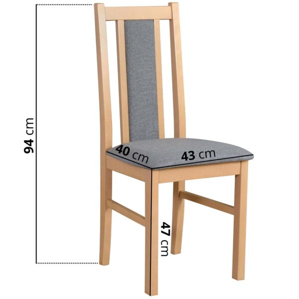 Čierna stolička DK11 s ľahkou látkou 26B - Image 5