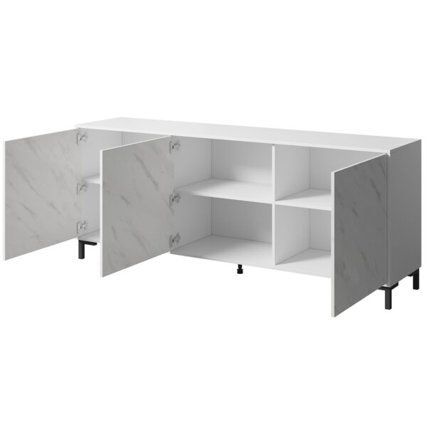 MARMI 200 biela / biela mramorová komoda - Image 2
