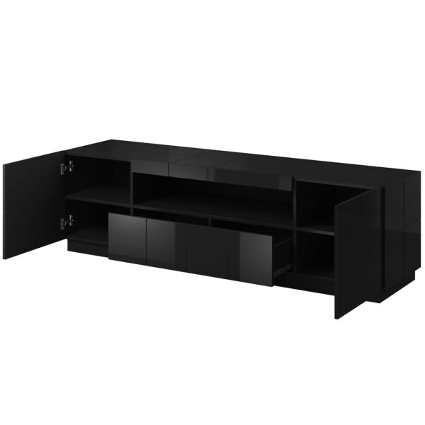 RTV RAJA komoda čierna lesklá - Image 3