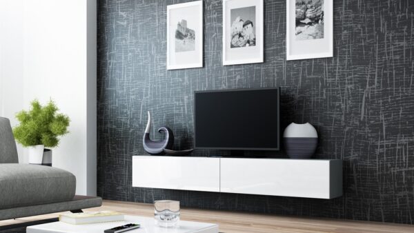 RTV 180 GOVI GREY B VG1 šedá/biela lesklá komoda - Image 2