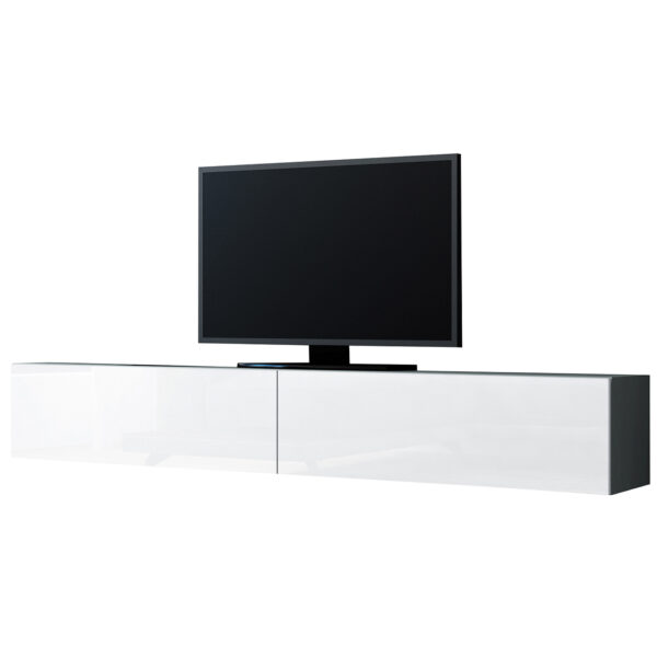 Komoda RTV 180 GOVI GREY B VG1 šedá / bílý lesk
