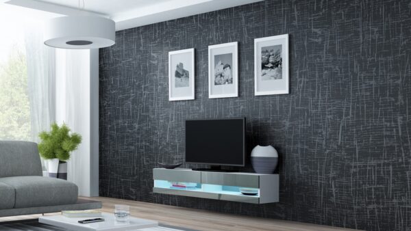 RTV 140 GOVI NEW GREY A VG12 komoda biela / sivá lesklá - Image 2