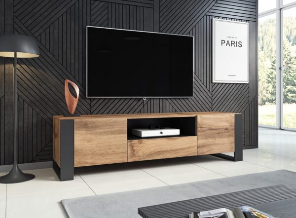 RTV WOODY 180 dub wotan / antracitová komoda - Image 3