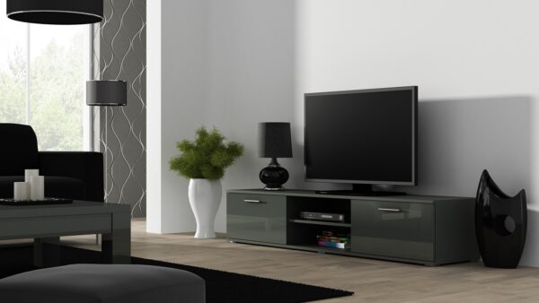 RTV BRNO SH3H komoda šedá / sivá lesklá - Image 2