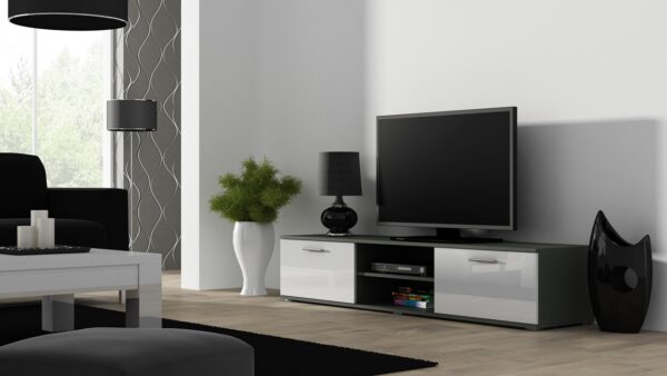 RTV BRNO SH3G komoda šedá/biela lesklá - Image 2