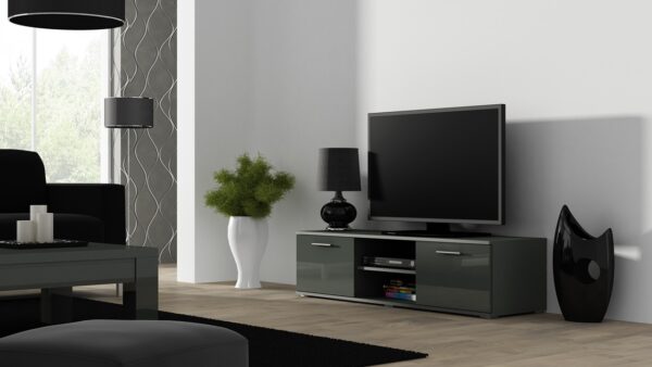 RTV BRNO SH4H komoda šedá / lesklá sivá - Image 2