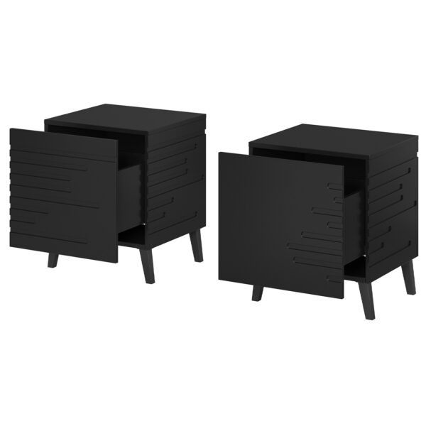 VANO nočné stolíky 2ks čierne - Image 3