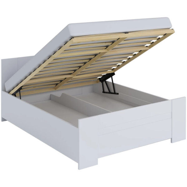 Posteľ s úložným priestorom 160x200 BONEY BO02 biela - Image 2