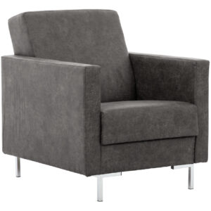 Křeslo SELVA A manila dark grey chrom