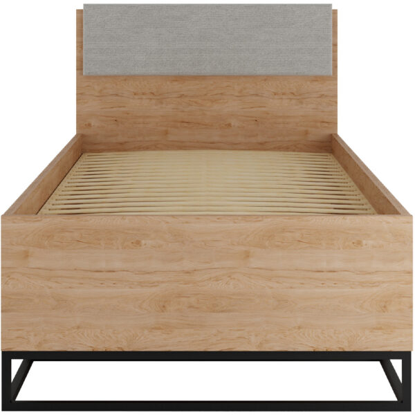 Posteľ 90x200 LANDO 05 hickory / biela - Image 3