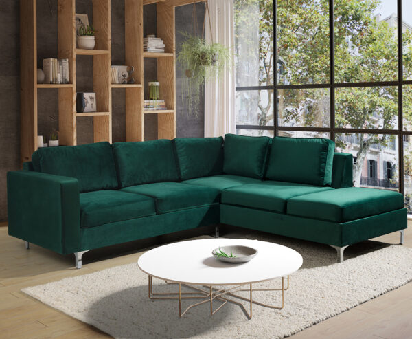 Pravá rohová sedačka ORLEAN VELVET Tiffany 10 - Image 4