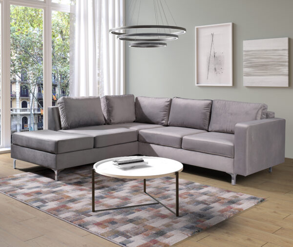 Rohová sedačka ORLEAN VELVET tiffany 15 vľavo - Image 4
