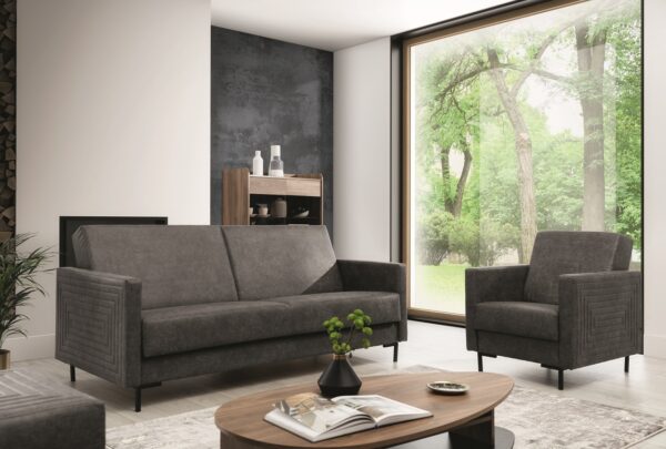 SELVA B manila tmavosivá čierna stolička - Image 4