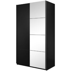 Skříň s posuvnými dveřmi se zrcadlem DELTA BE55 černá