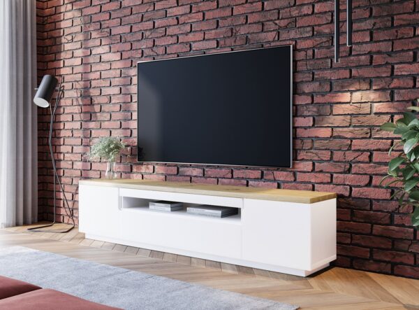RTV ENO 200 komoda biely / remeselný dub - Image 6