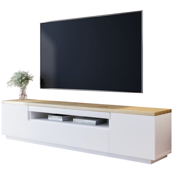 Komoda RTV ENO 200 bílá / dub artisan