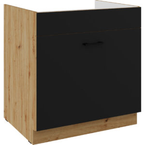 Spodní dřezová skříňka se zásuvkou 80 MADERA 01A dub artisan / černá