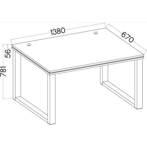 MALTIS MT18 svetlosivý písací stôl - Image 2