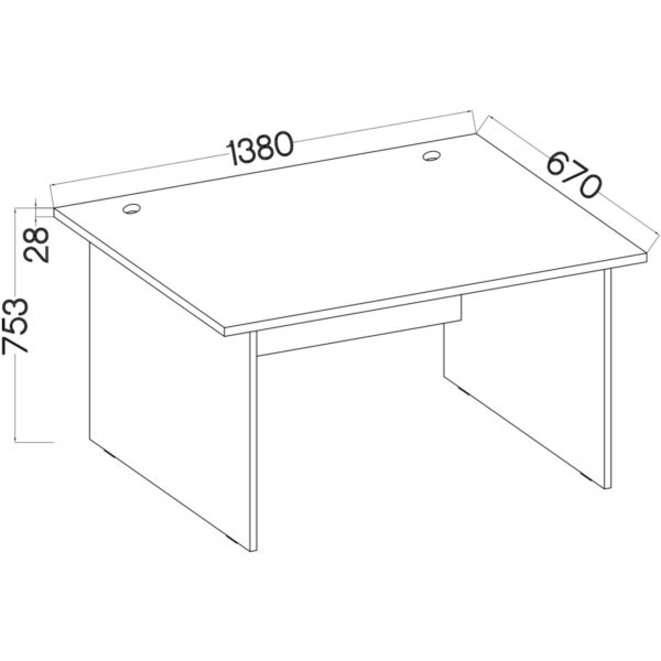 MALTIS MT19 svetlosivý písací stôl - Image 2